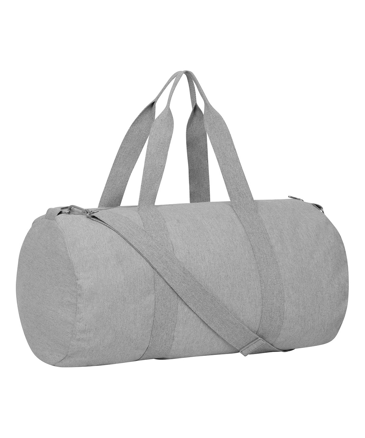 Duffle bag with canvas fabric (STAU892) - Heather Grey
