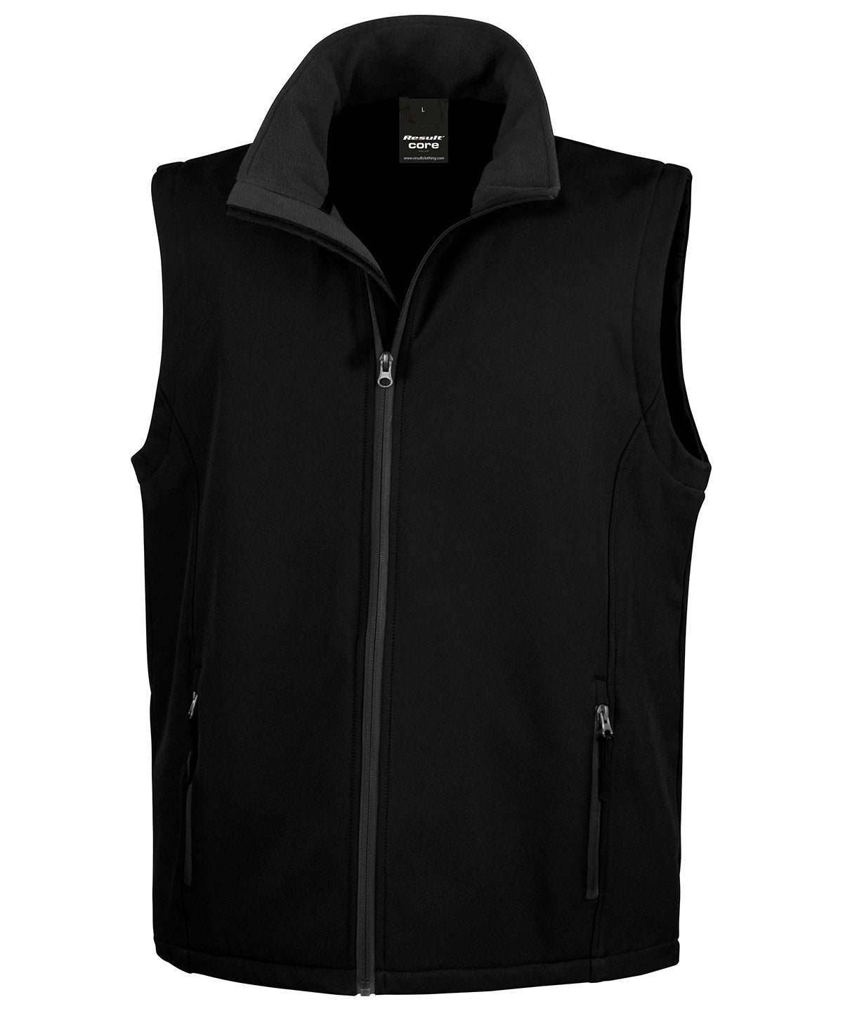 Printable softshell bodywarmer - Black/Black