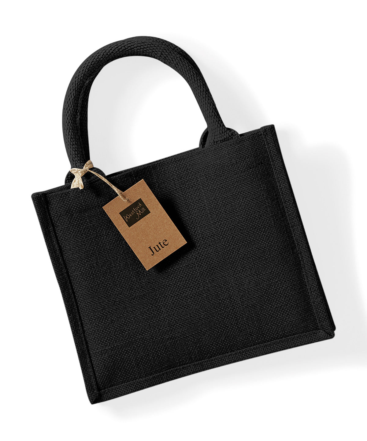 Jute mini gift bag - Black/Black