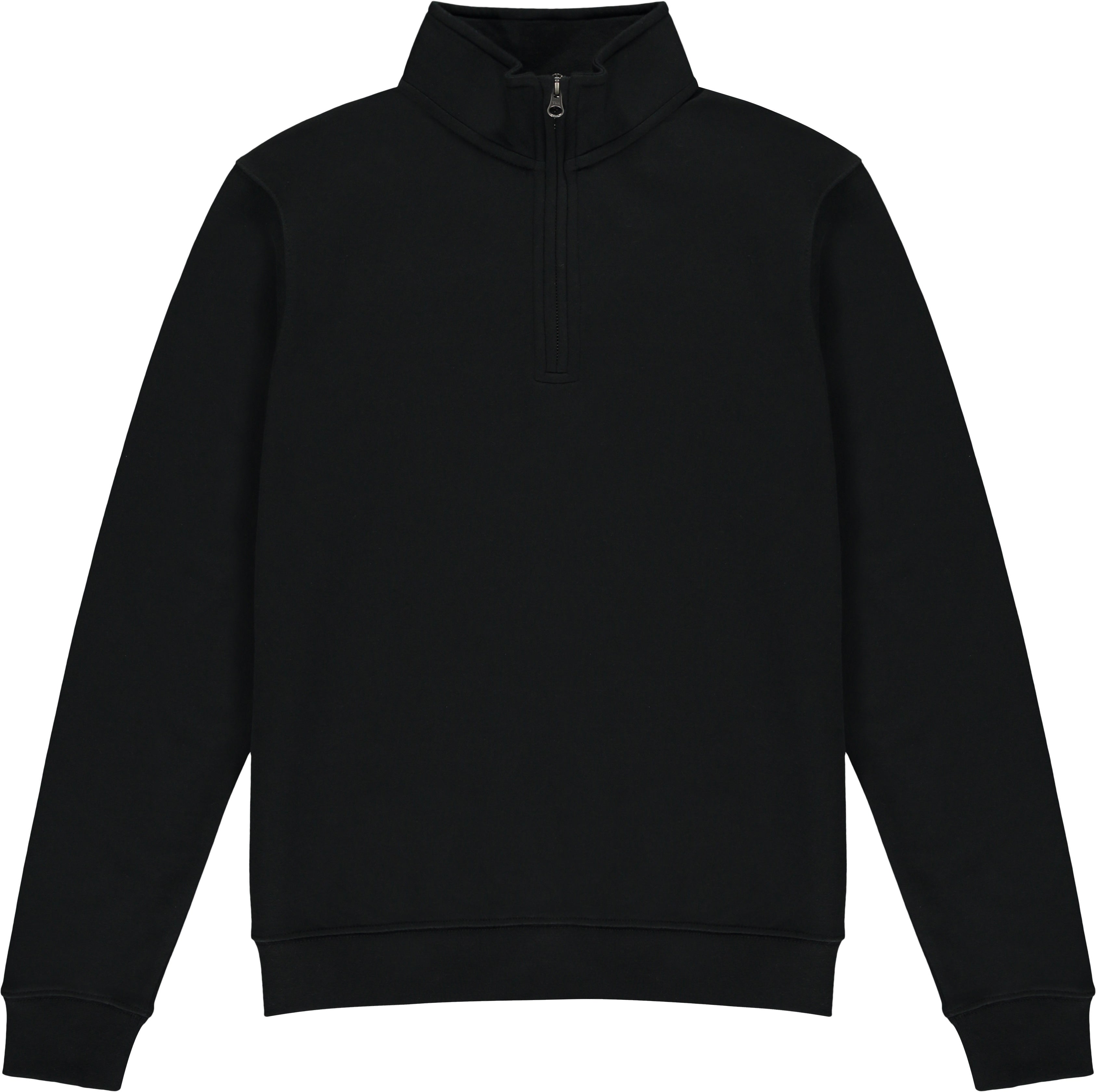 Regular fit 1/4 zip sweatshirt - Black