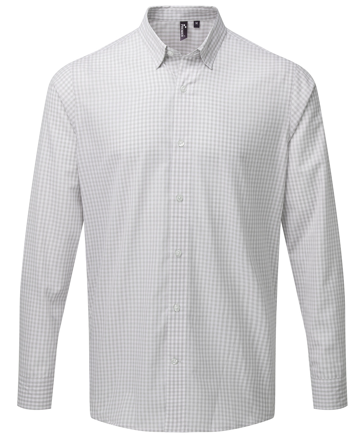 Maxton check long sleeve shirt - Silver/ White