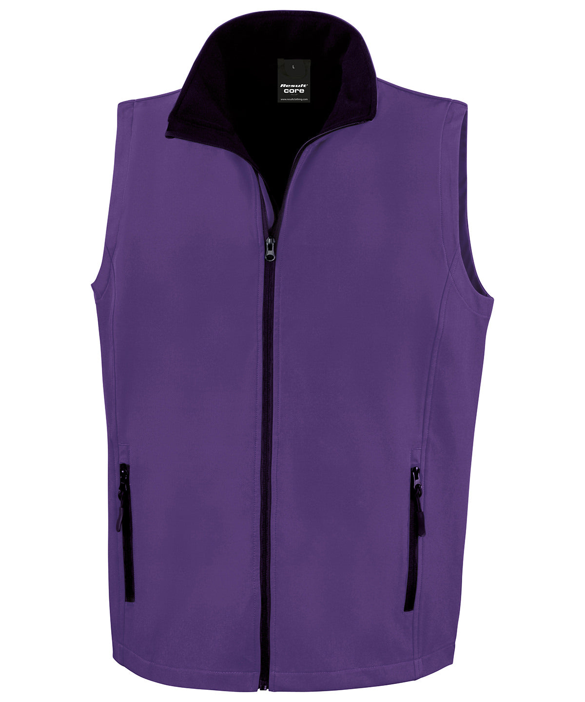 Printable softshell bodywarmer - Purple/Black