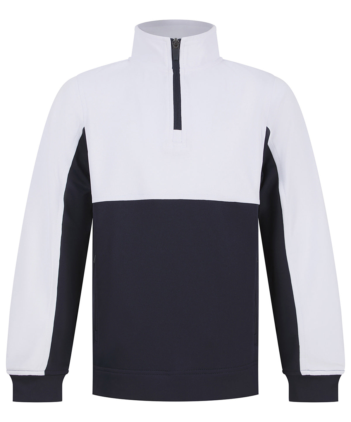 Kids 1/4 tracksuit top - Navy/White
