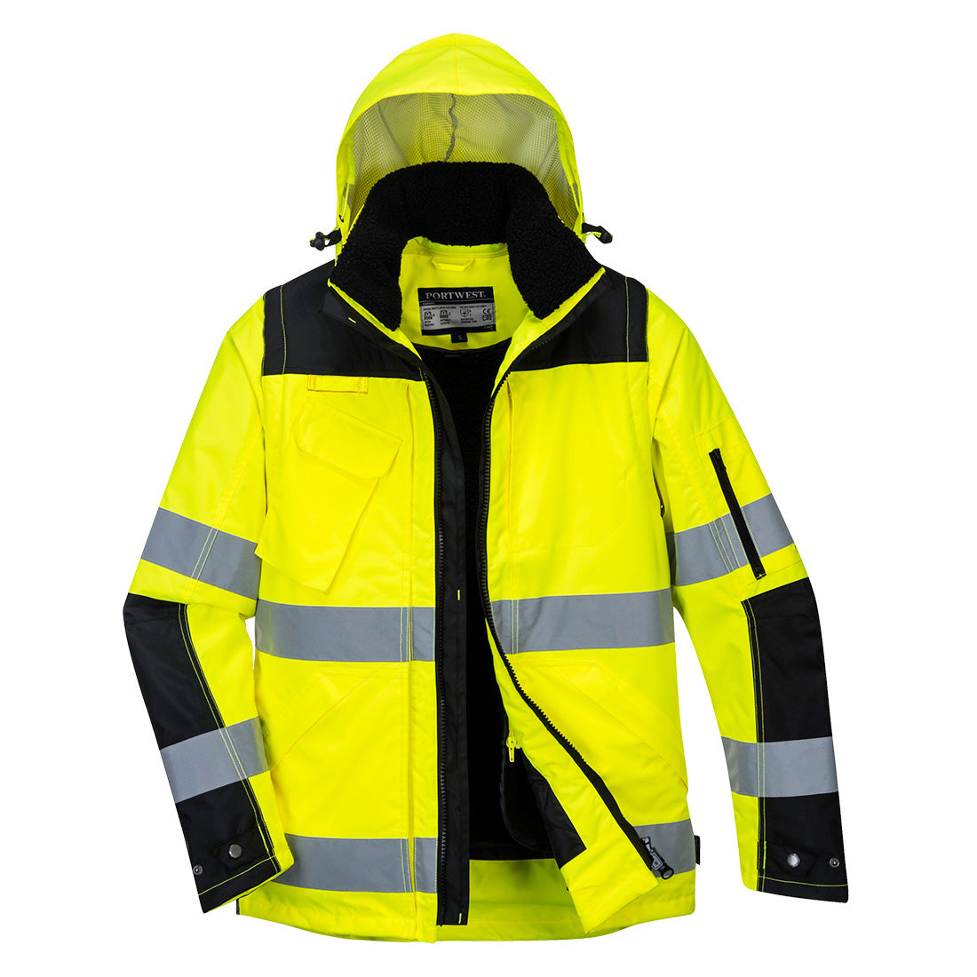 Hi-Vis 3-in-1 Contrast Winter Pro Jacket  - Yellow/Black