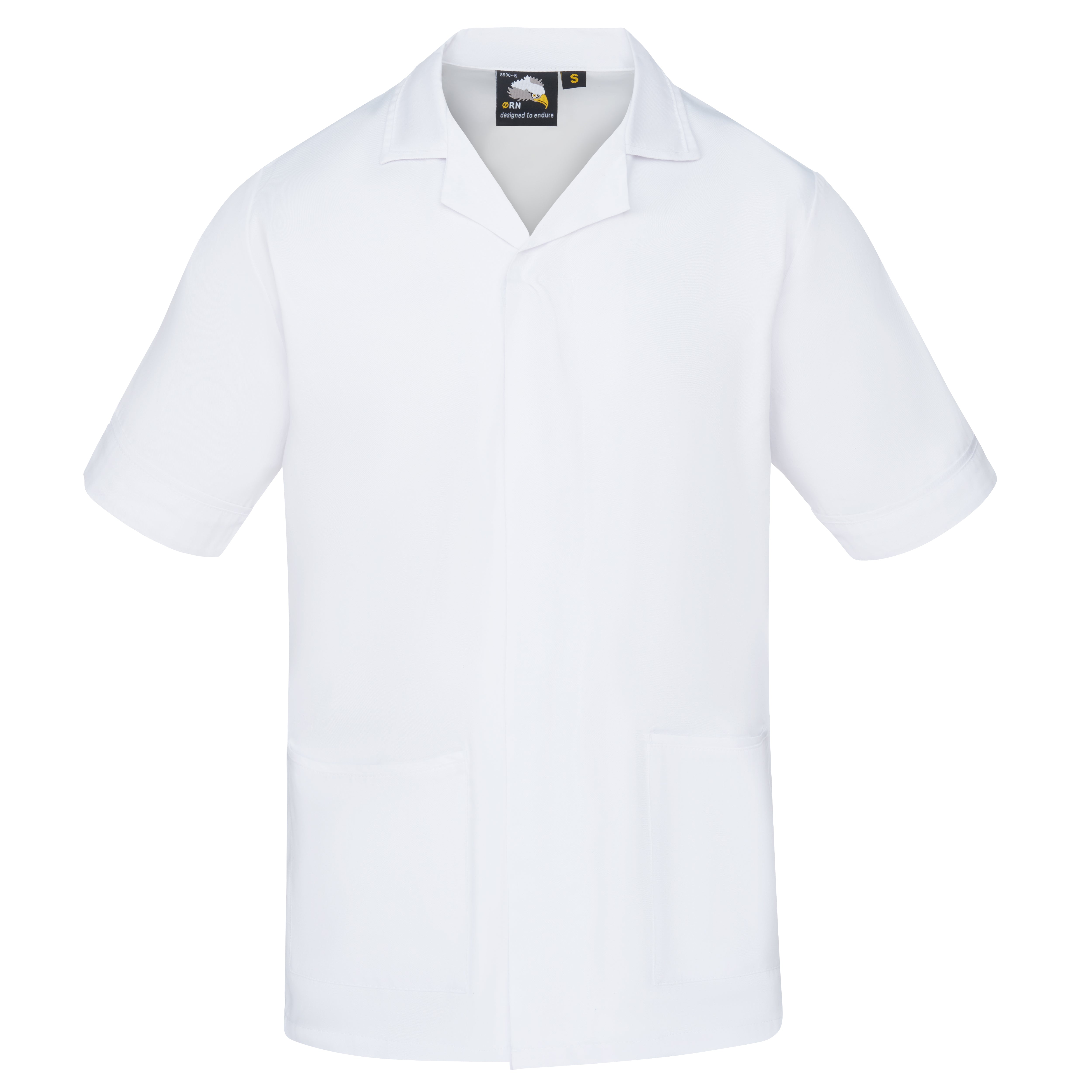 Darwin Male Tunic - White With White Trim