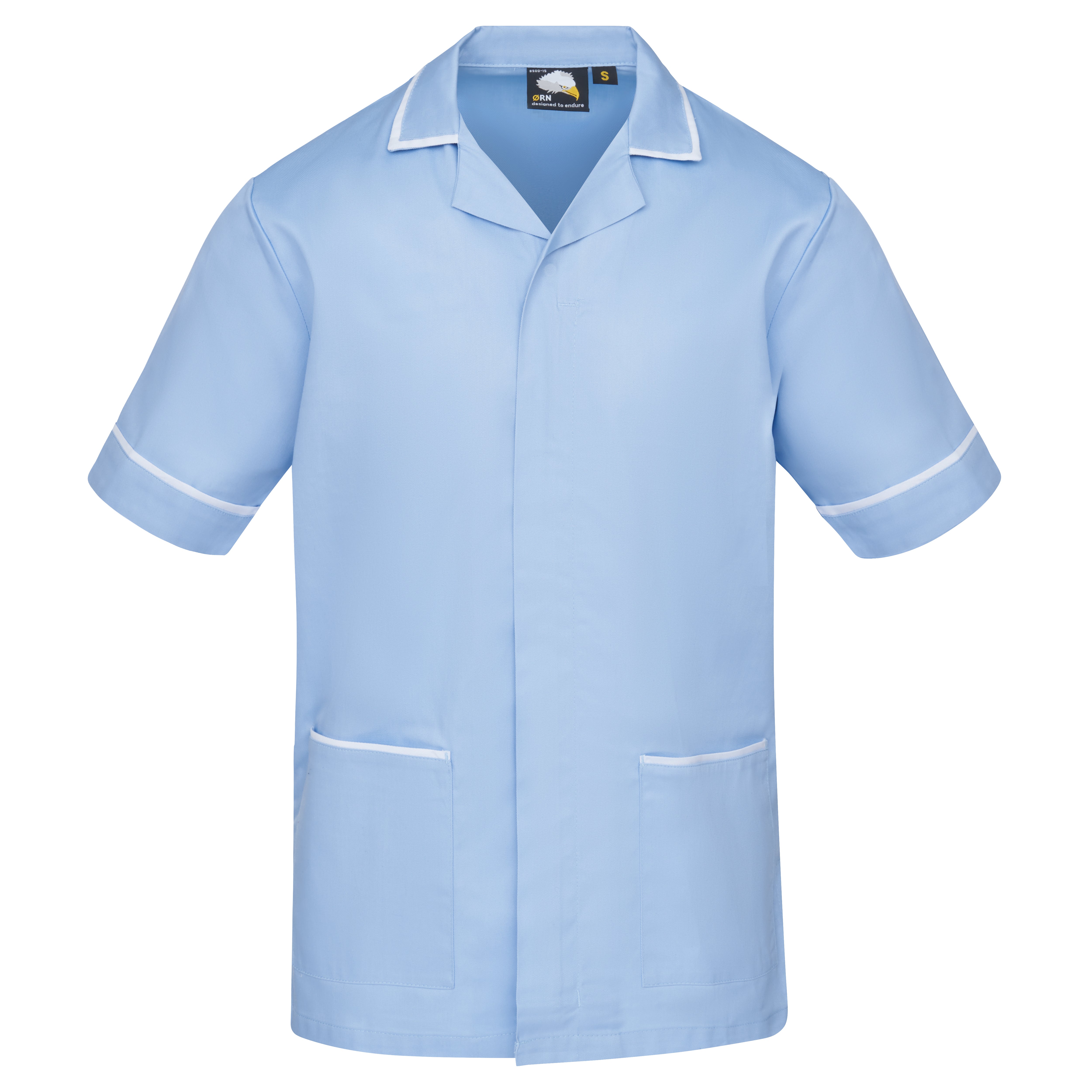 Darwin Male Tunic - Sky With White Trim