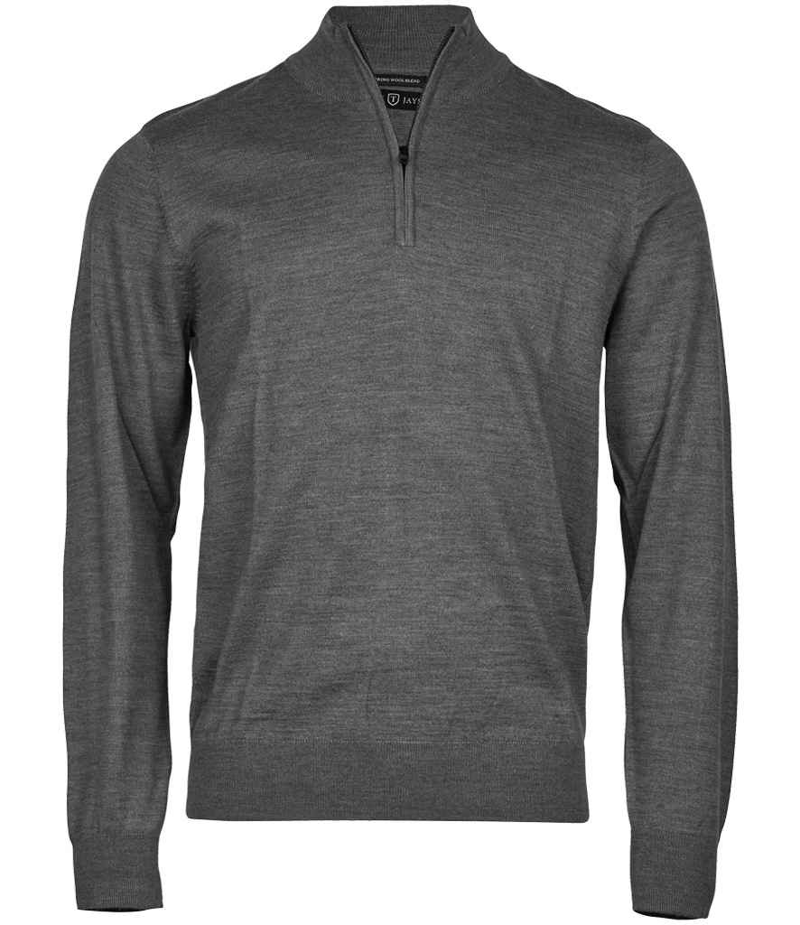 Tee Jays Half Zip Sweater - Grey Melange