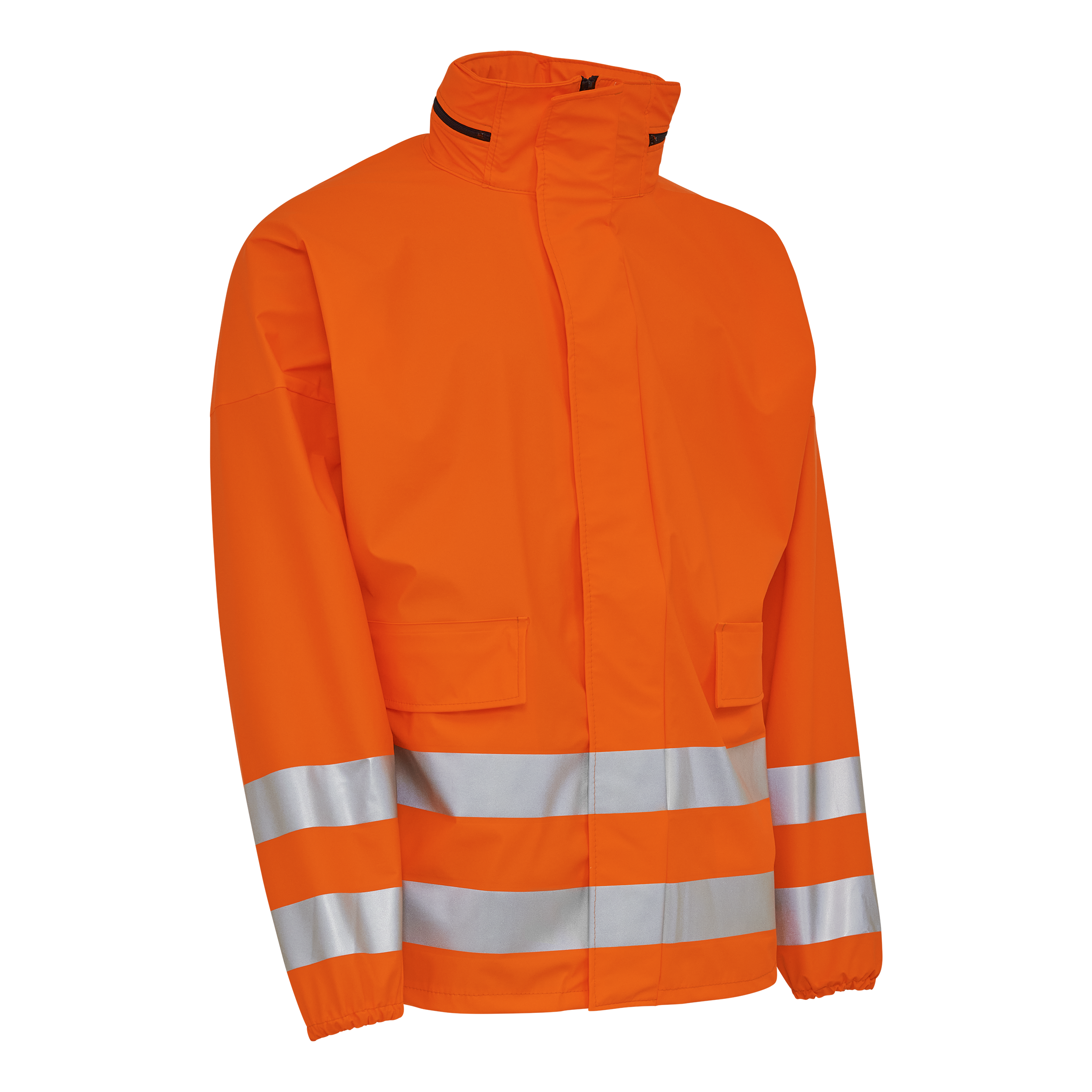 MadeInEurope PU Visible Rain Jacket - Fl. orange