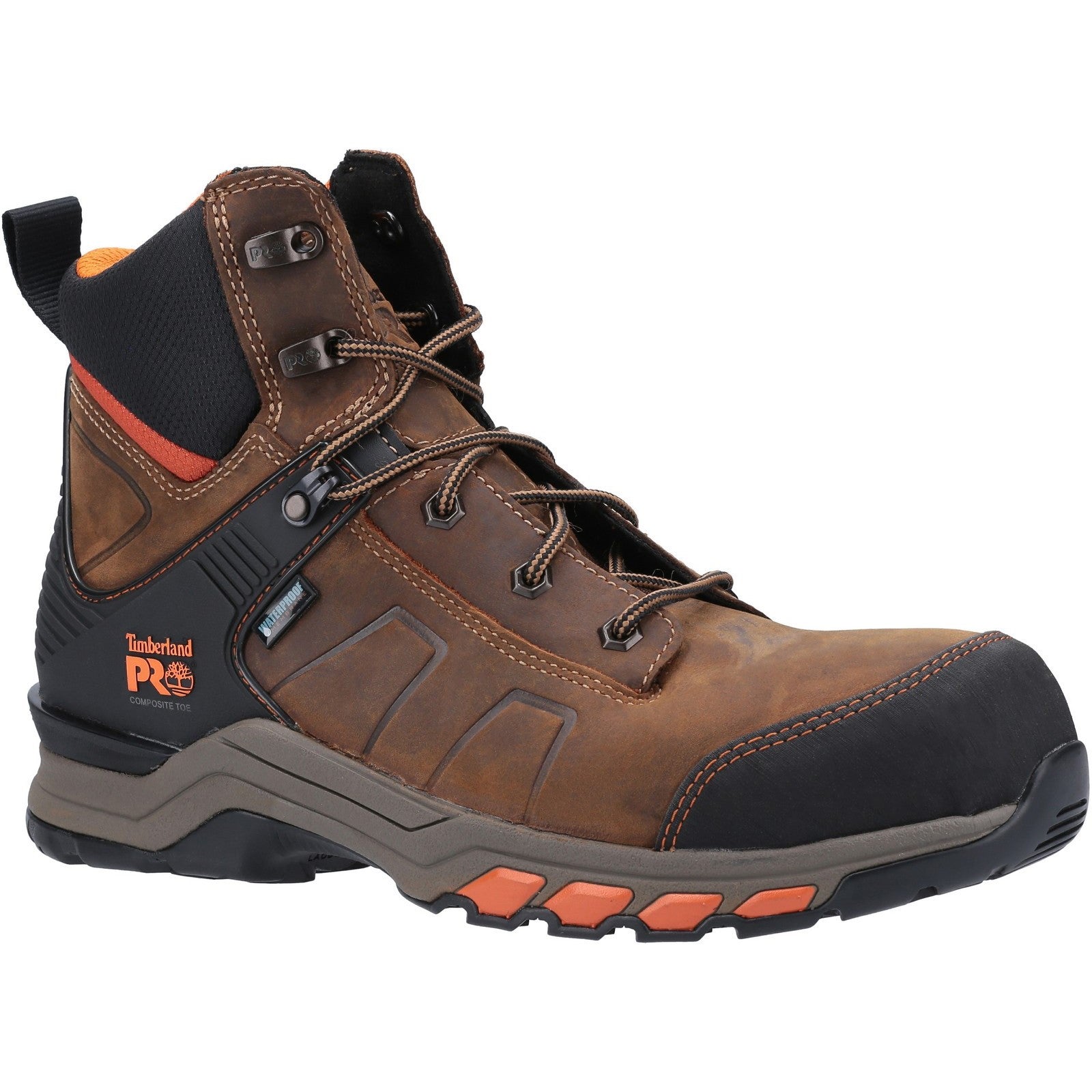 Hypercharge Composite Safety Toe Work Boot - Brown/Orange