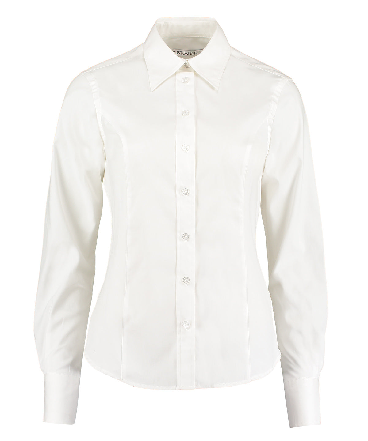 Women's corporate Oxford blouse long-sleeved (tailored fit) - White