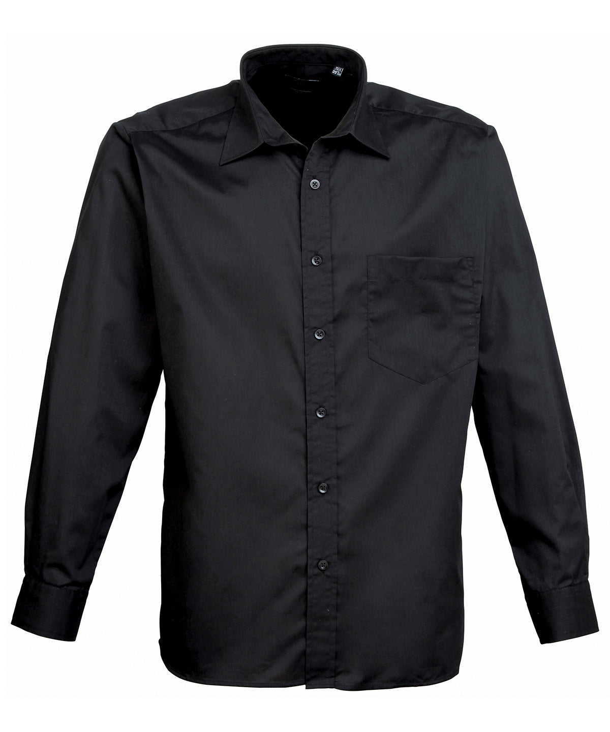 Long sleeve poplin shirt - Black