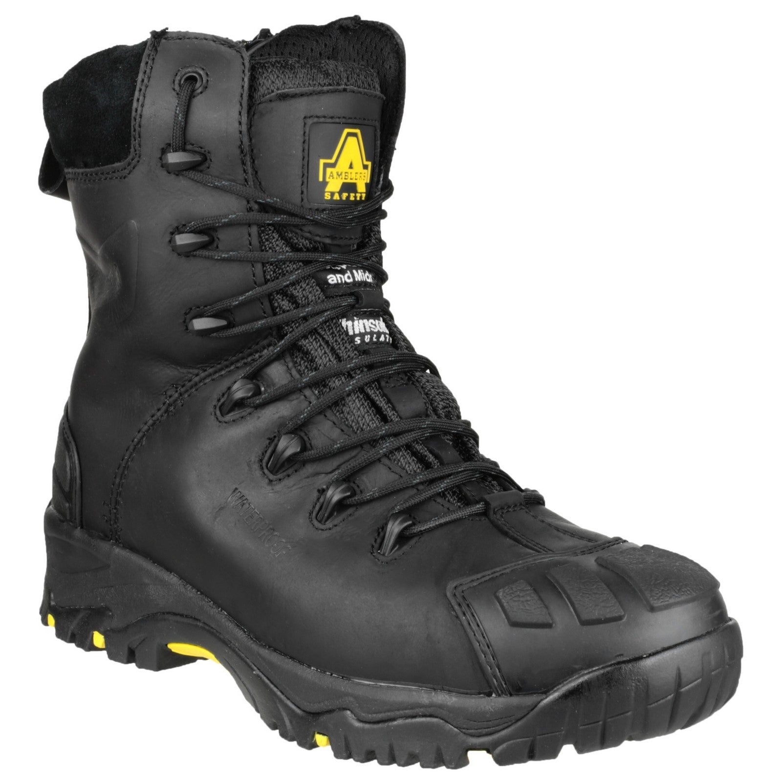 FS999 Hi Leg Composite Safety Boot With Side Zip - Black