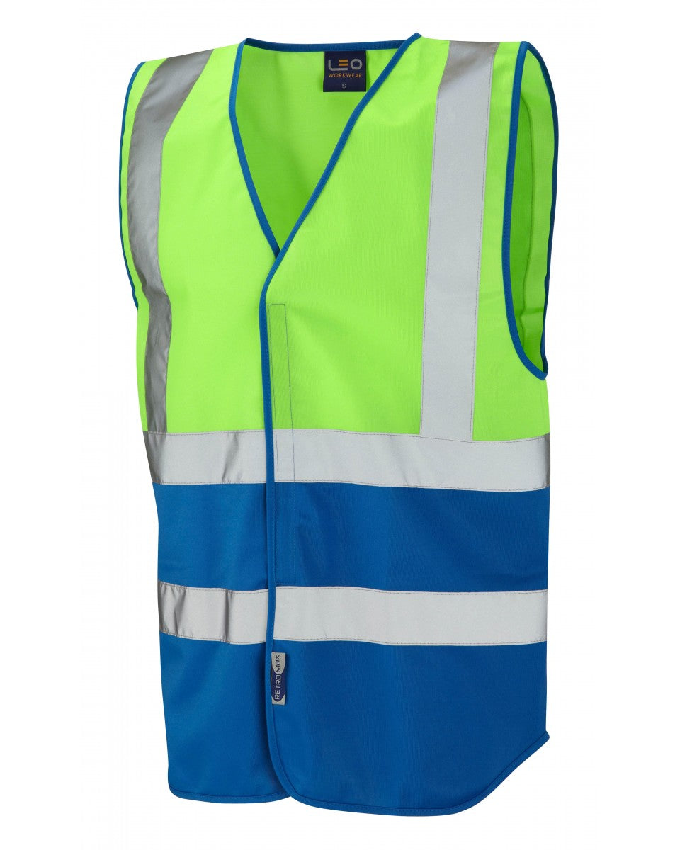 PILTON Coloured Reflective Waistcoat - Lime/Royal