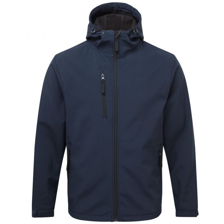 FORT HOLKHAM HOODED SOFTSHELL JACKET - Navy Blue