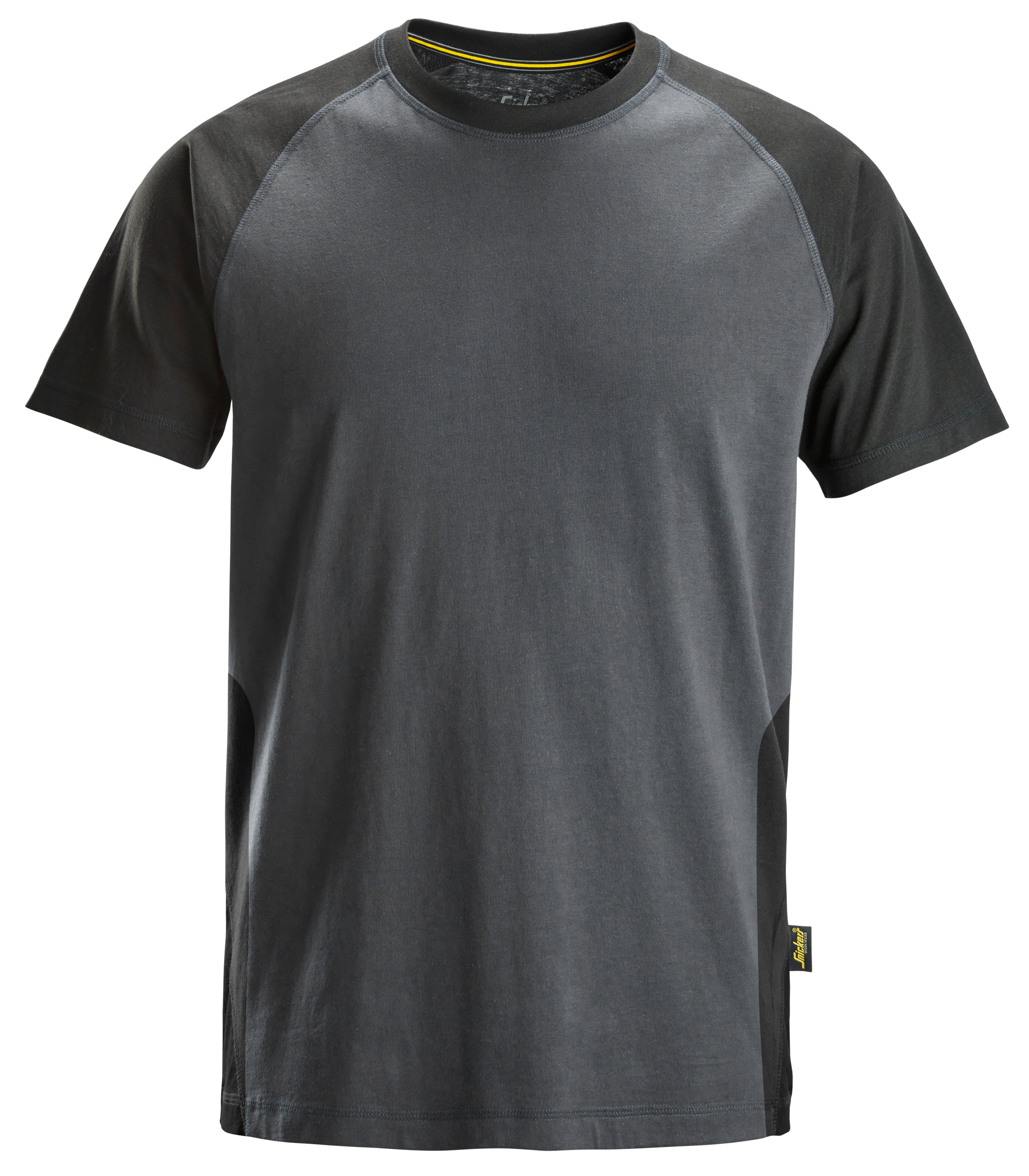 Two-Coloured T-Shirt - Steel grey\Black - 5804