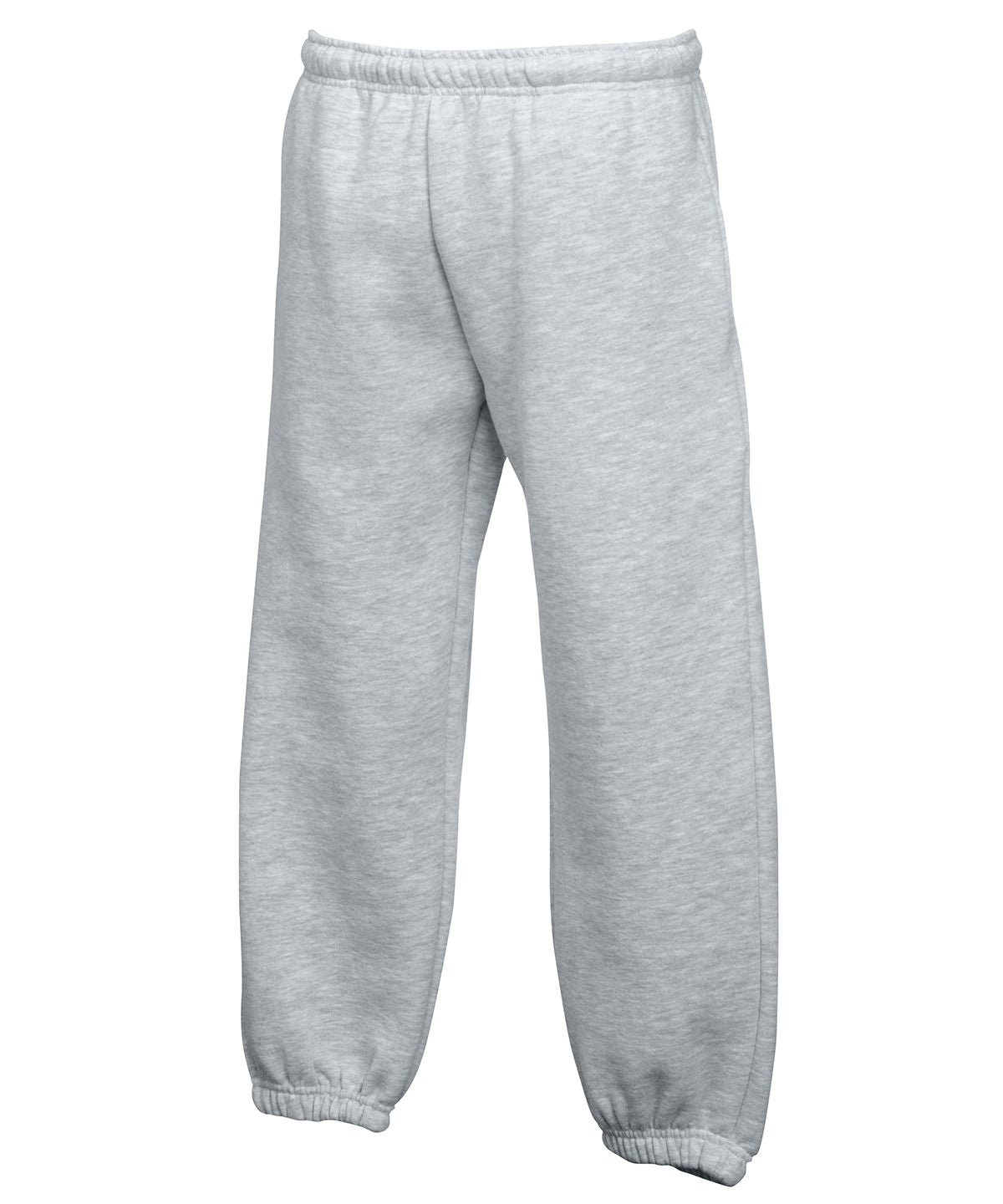 Kids premium elasticated cuff jog pants - Heather Grey