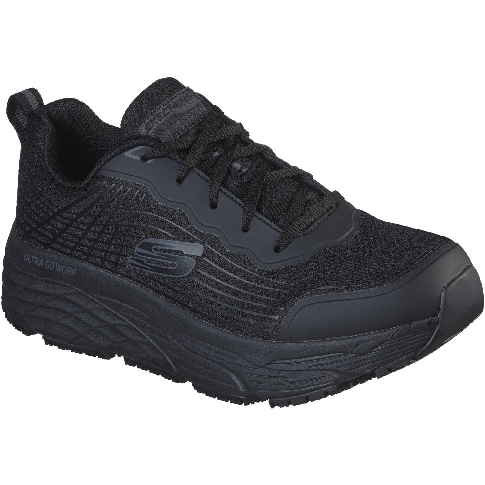 Skechers Work Relaxed Fit Max Cushioning Elite Trainer - Black