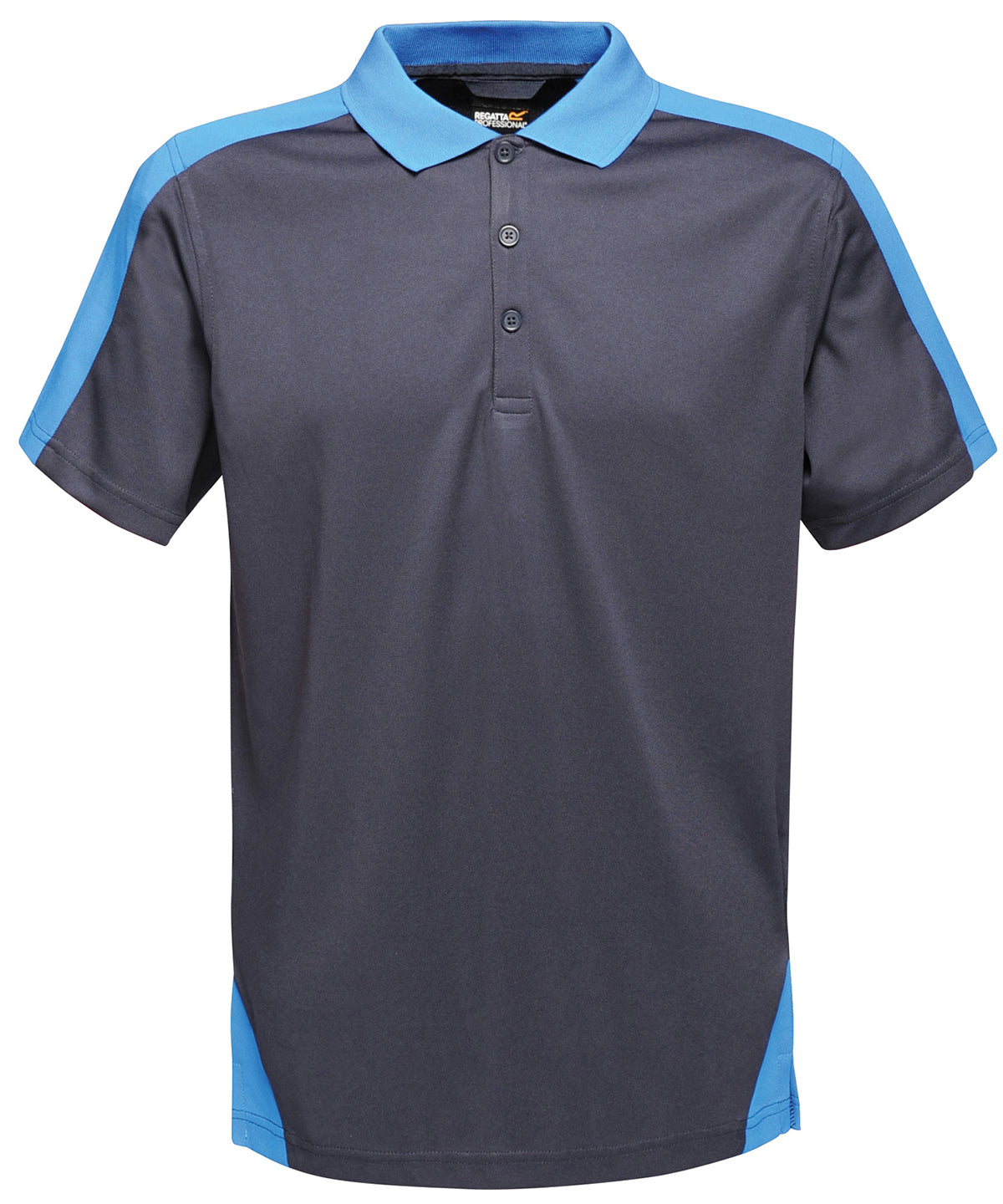 Contrast wicking polo - Navy/New Royal