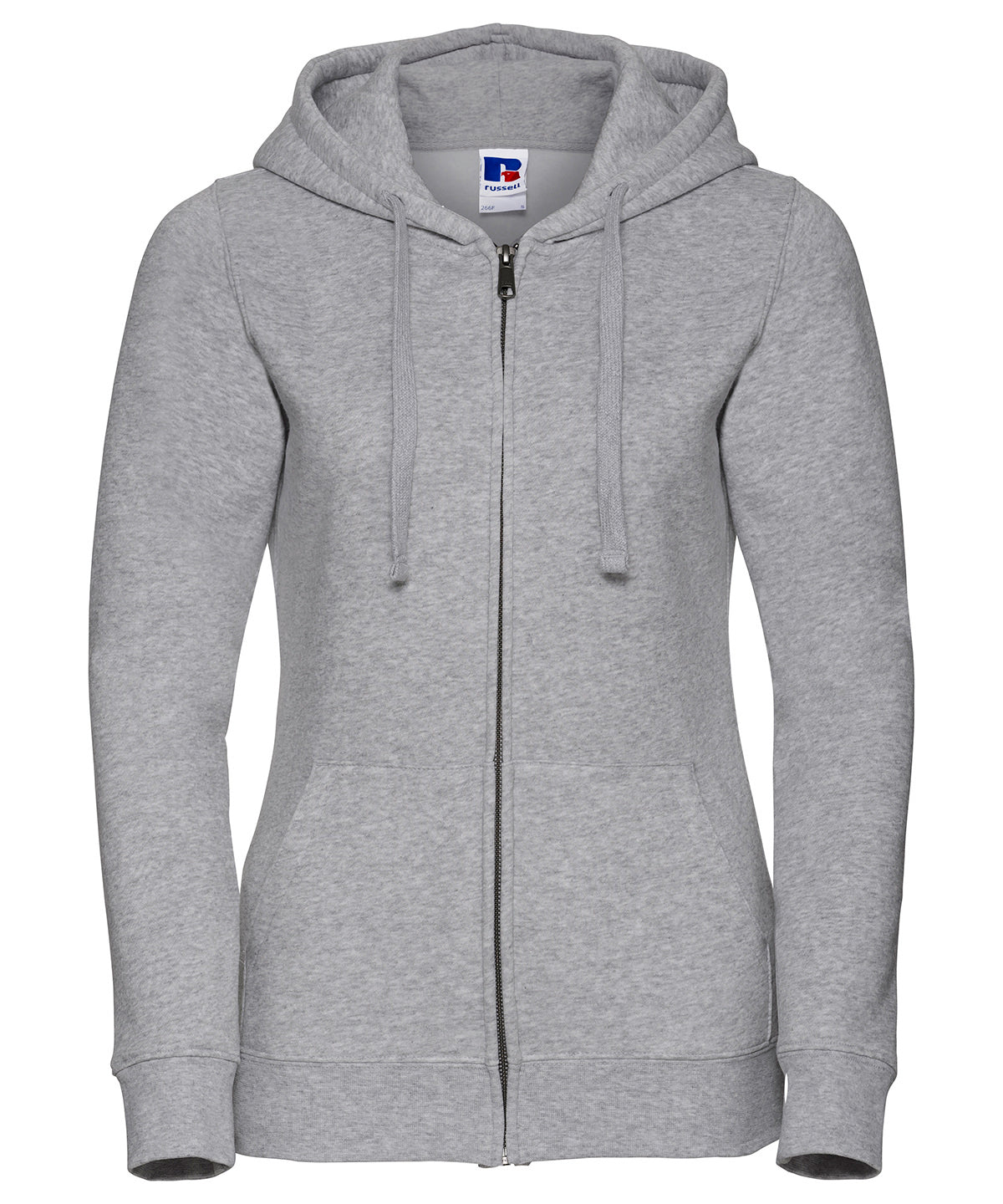 Women's authentic zipped hooded sweatshirt - Light Oxford