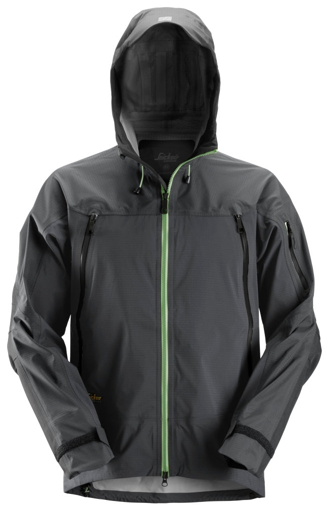 FlexiWork, Stretch Waterproof Shell Jacket - Steel grey\Black - 5804