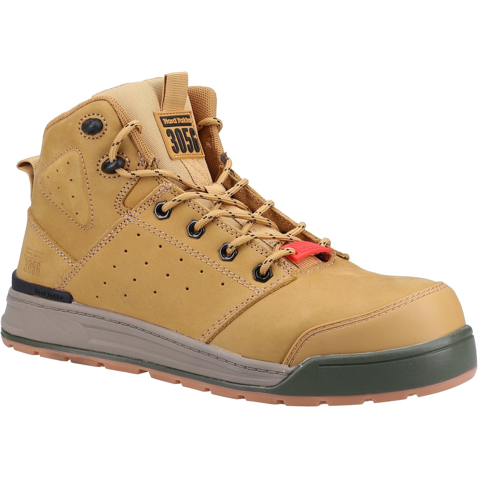 3056 Lace Zip Safety Boot - Wheat