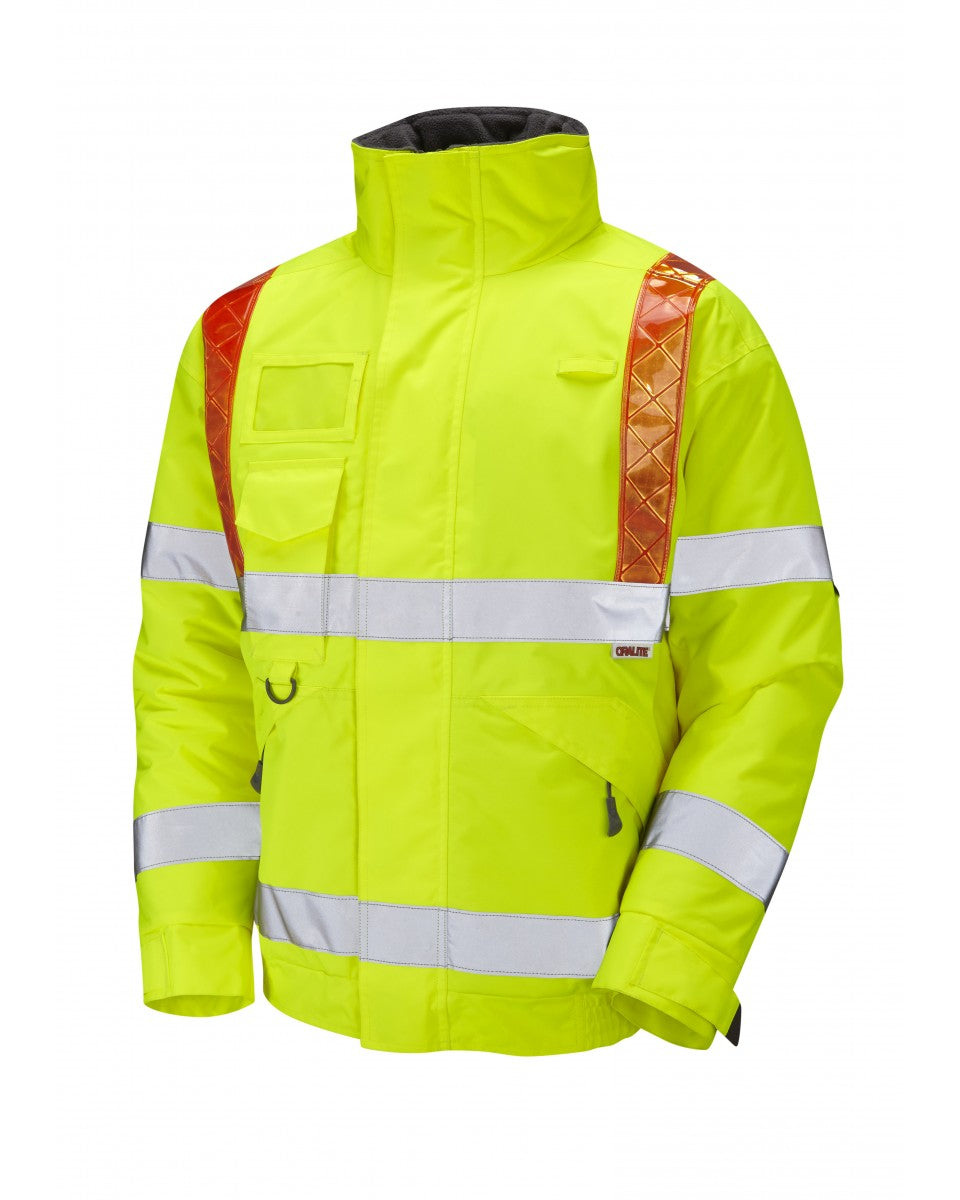 PORTMORE ISO 20471 Cl 3 Orange Brace Superior Bomber Jacket - HV Yellow