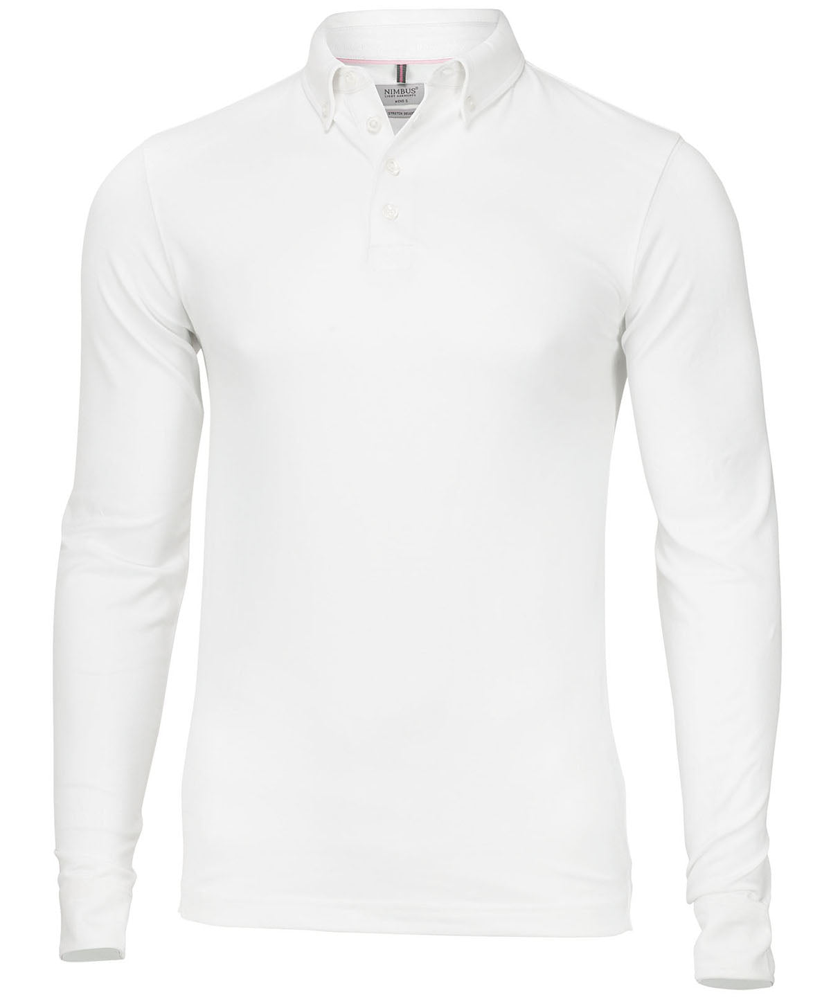 Carlington deluxe long sleeve polo - White