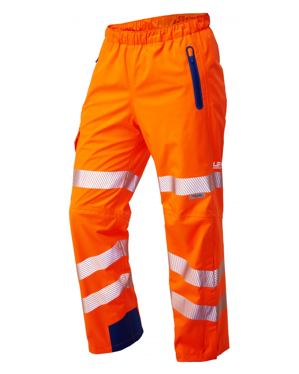 LUNDY ISO 20471 Cl 2 High Performance Waterproof Overtrouser - HV Orange