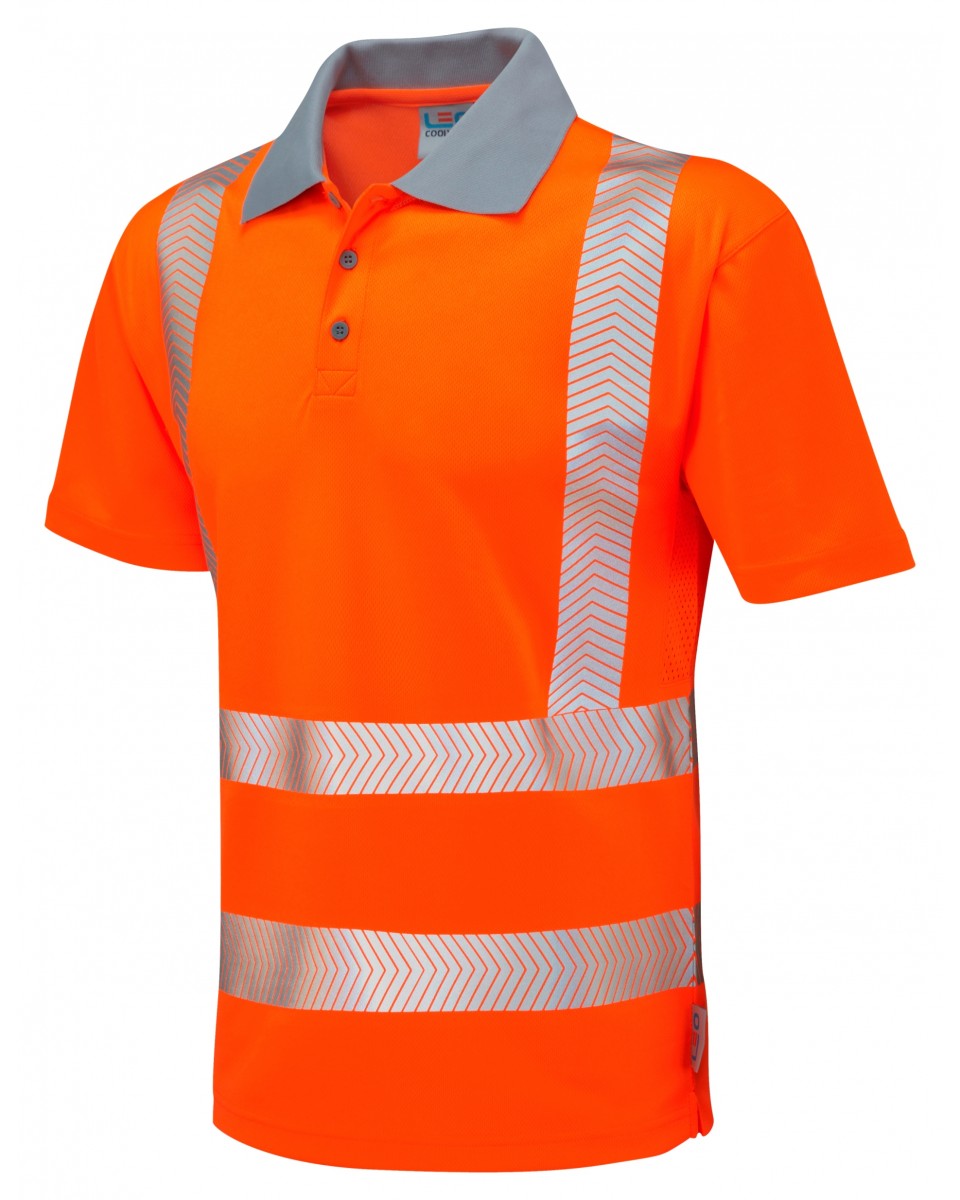 WOOLACOMBE ISO 20471 Cl 2 Coolviz Plus Polo Shirt - HV Orange