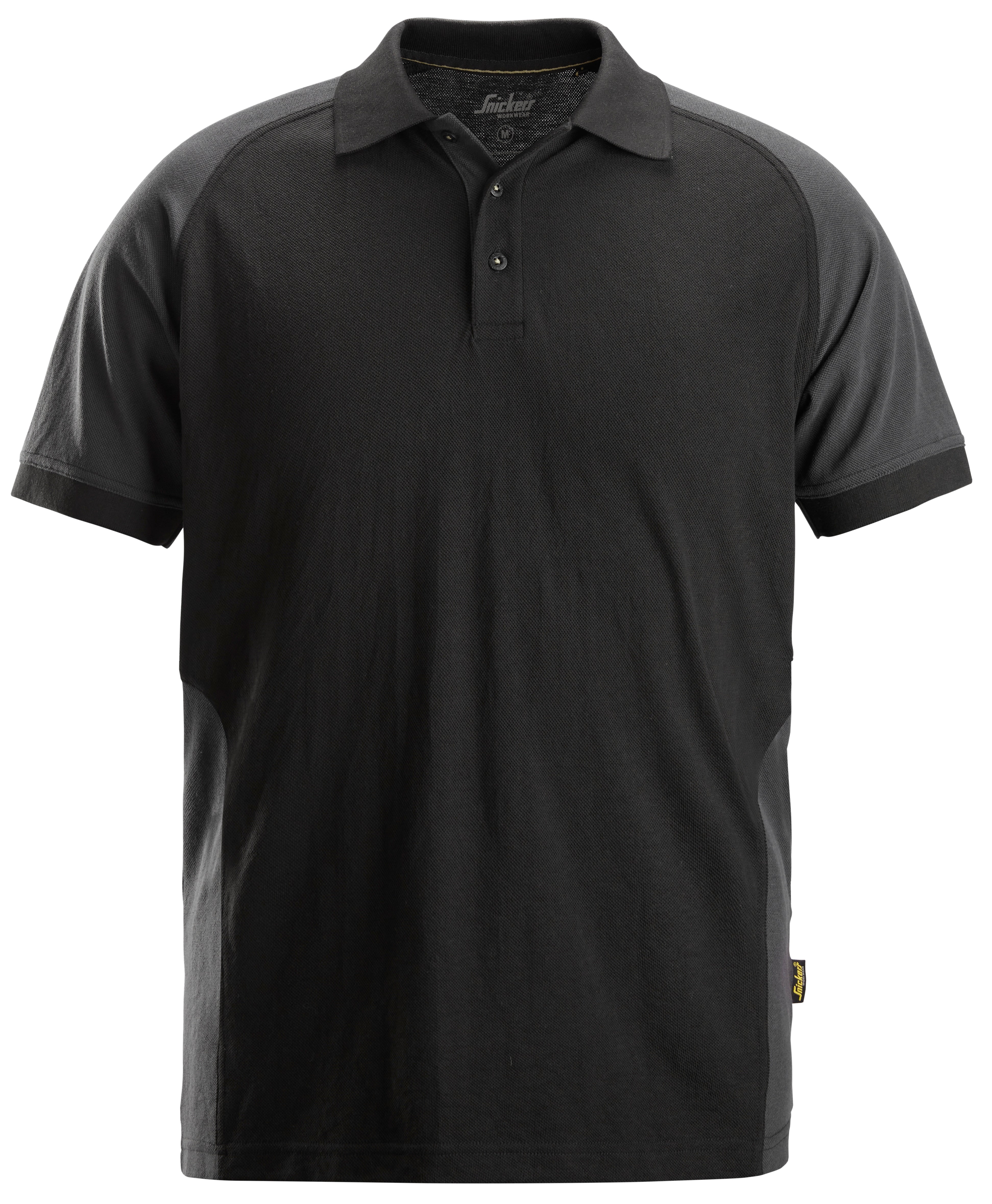 Two-Coloured Polo Shirt - Black\Steel grey - 0458