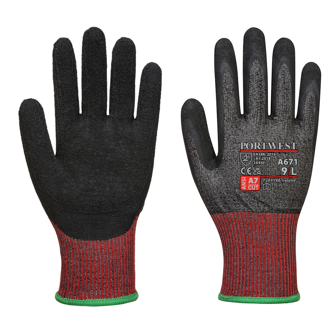 CS AHR13 Latex Cut Glove - Black