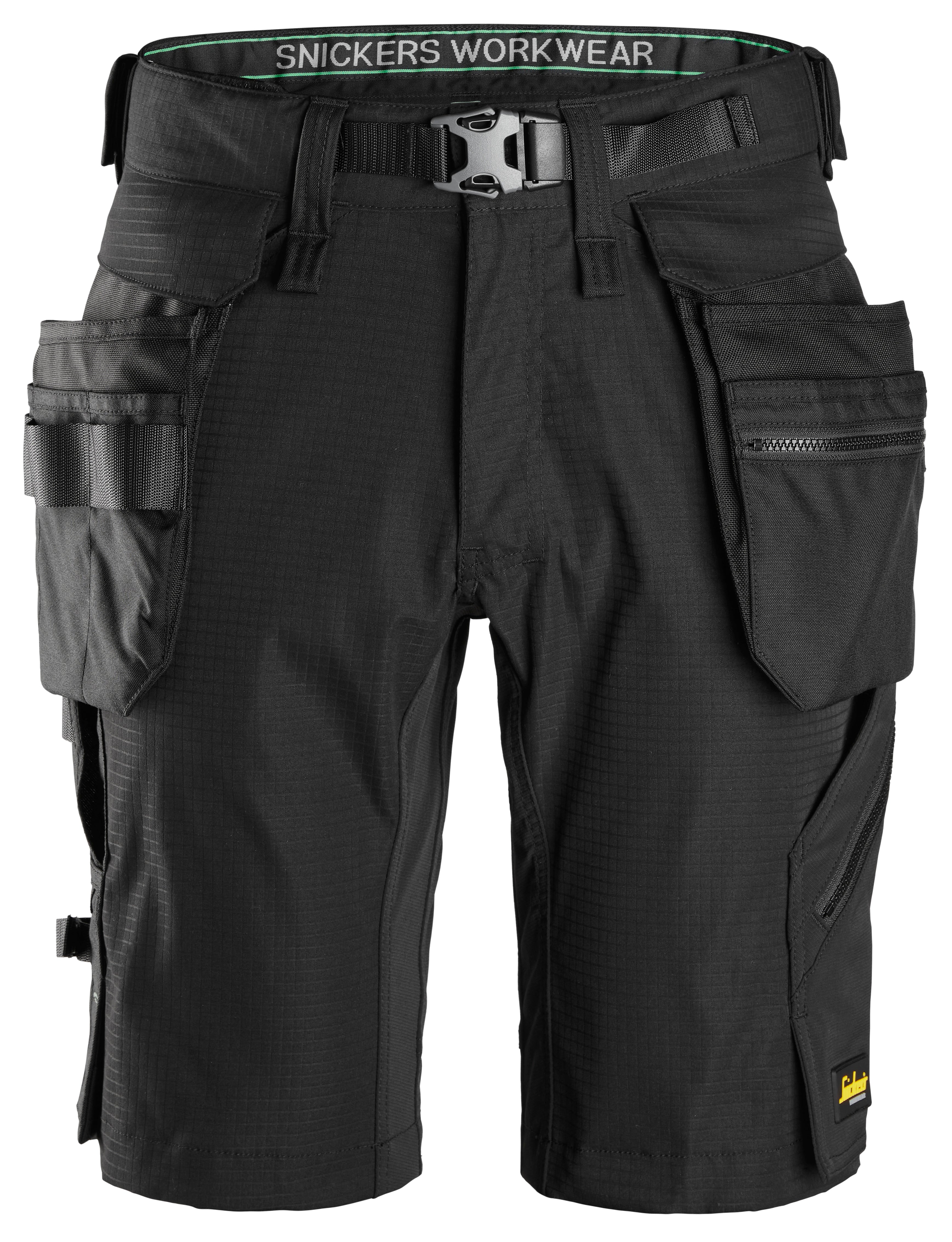 FlexiWork, Shorts Detachable Holster Pockets - Black\Black - 0404