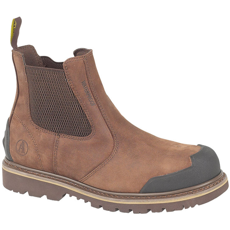 Mens Nubuck Dealer Safety Work Boots Brown