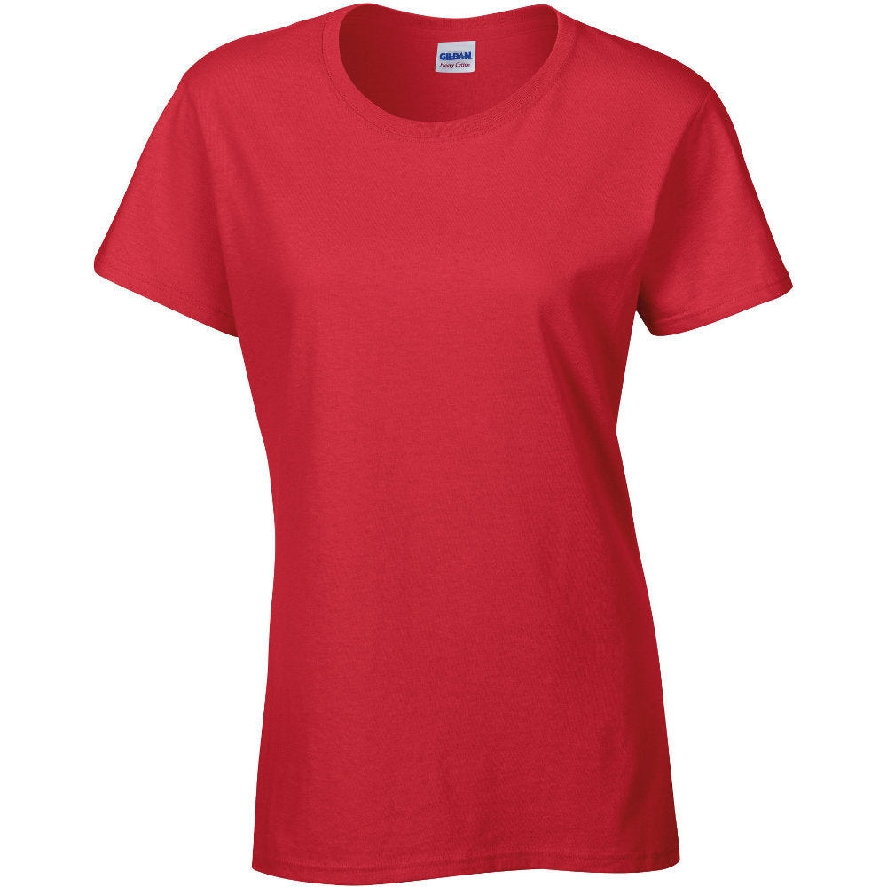 Gildan Womens Heavy Pre Shrunk Jersey Knit Cotton T Shirt
