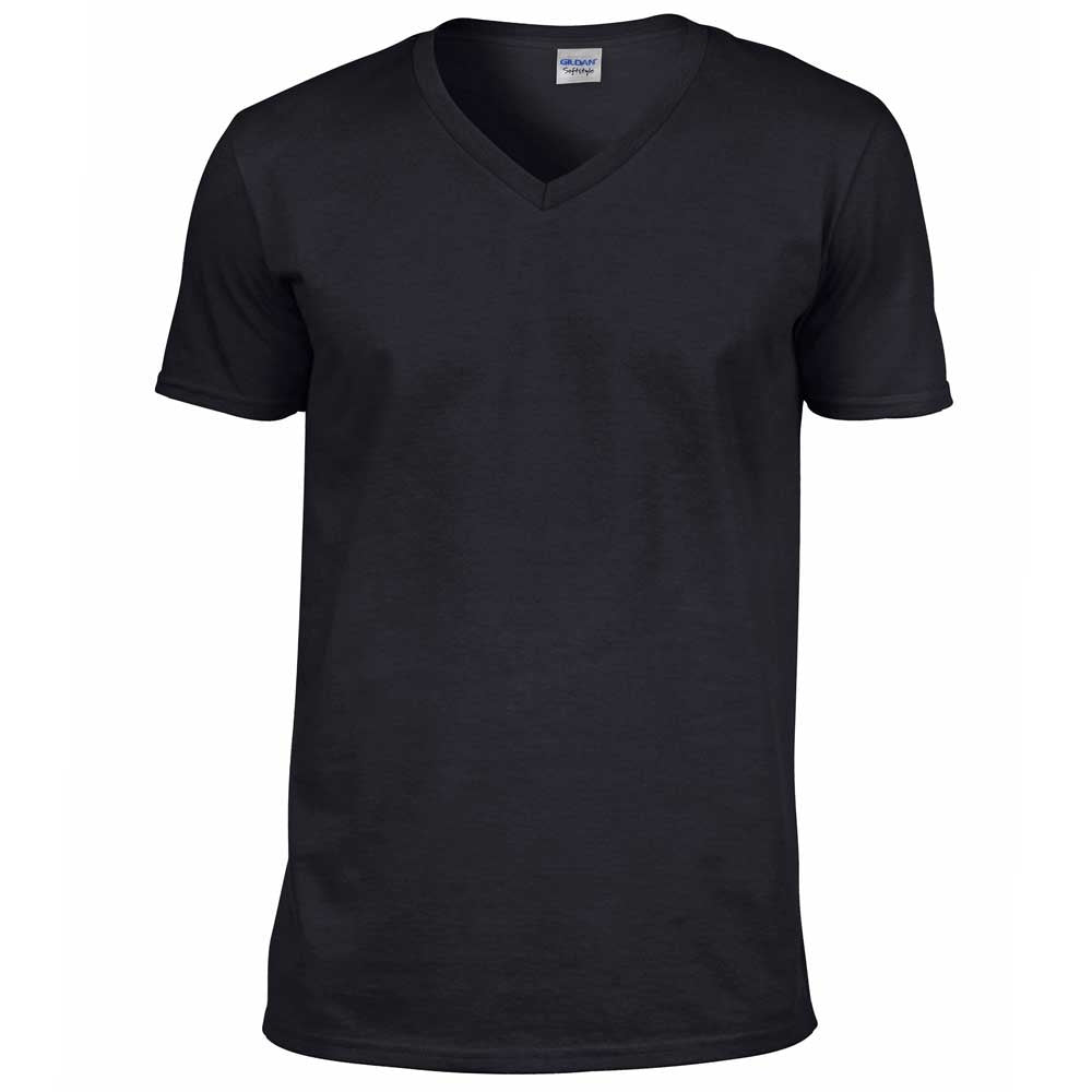 Gildan Mens Short Sleeve Softstyle V-Neck Cotton T-Shirt