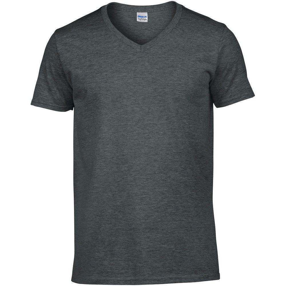 Gildan Mens Short Sleeve Softstyle V-Neck Cotton T-Shirt