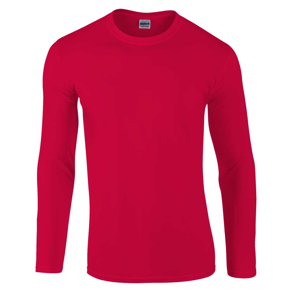 Gildan Mens Softstyle Long Sleeve Ultra Cotton Crew Neck T-Shirt