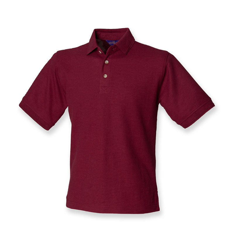 Henbury Pique Polo With Self Stripe Ottoman Collar And Cuffs