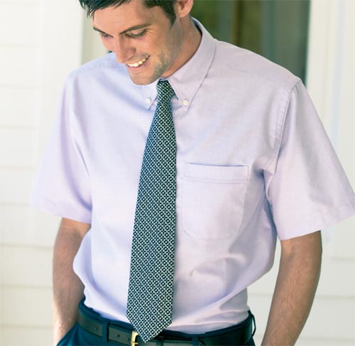 Henbury Short Sleeve Classic Oxford Shirt
