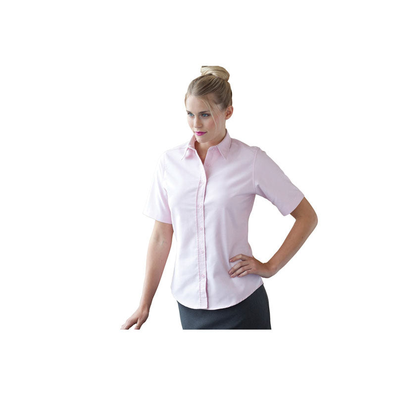 Henbury Womens Short Sleeve Classic Oxford Shirt