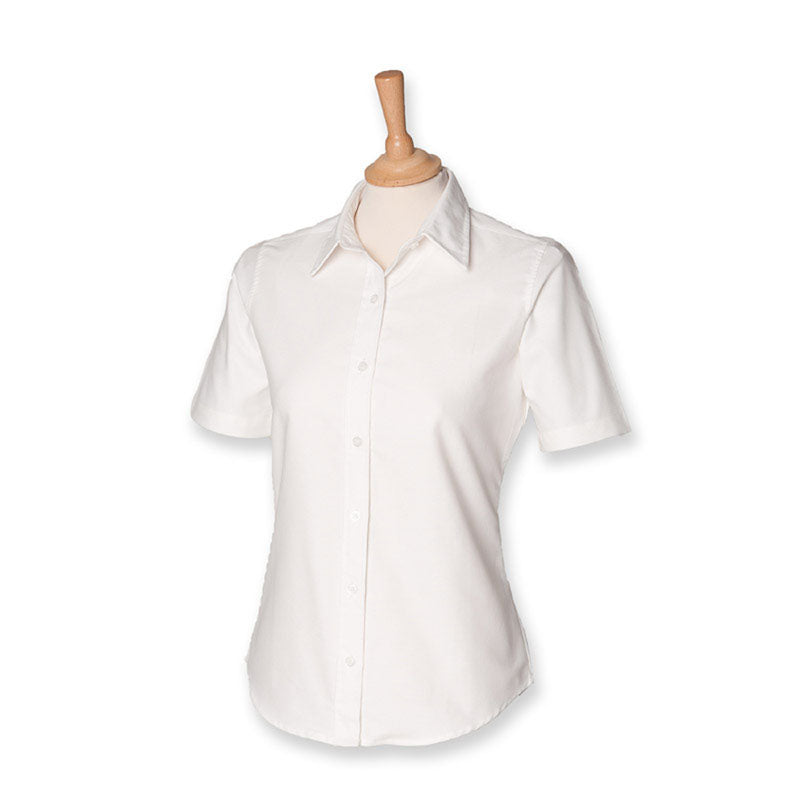 Henbury Womens Short Sleeve Classic Oxford Shirt