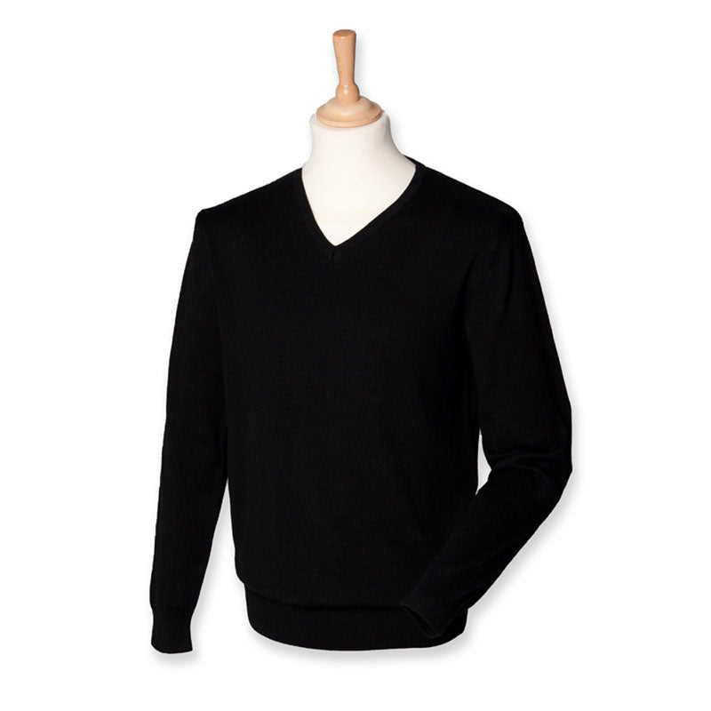 Henbury 12 Gauge V-Neck Jumper
