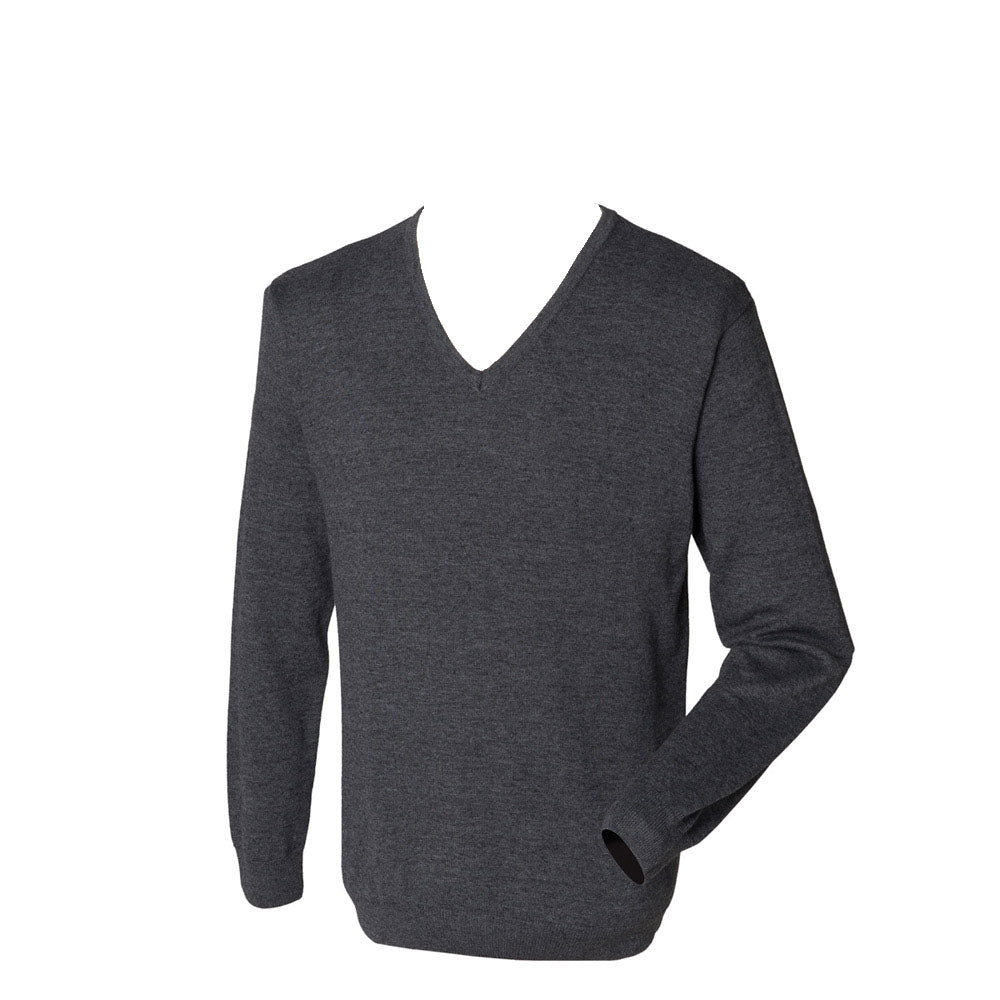 Henbury 12 Gauge V-Neck Jumper