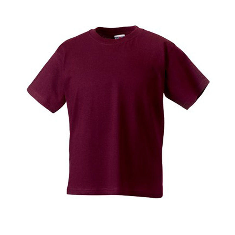 Russell Schoolgear Kids Classic Plain Colours Short Sleeve Cotton T-Shirt