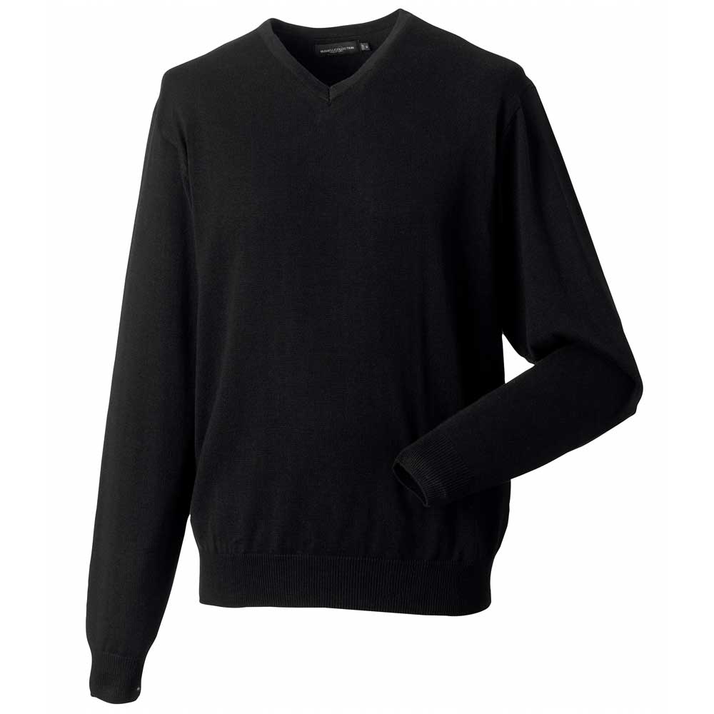 Russell Collection Mens V-neck true knit sweater