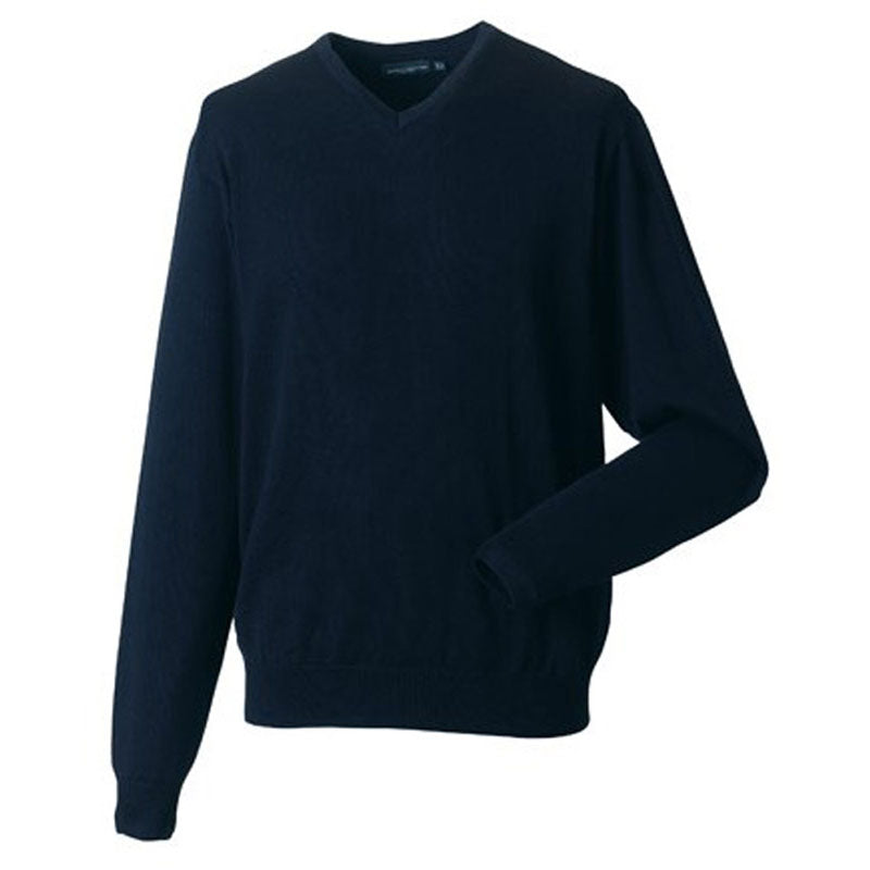 Russell Collection Mens V-neck true knit sweater