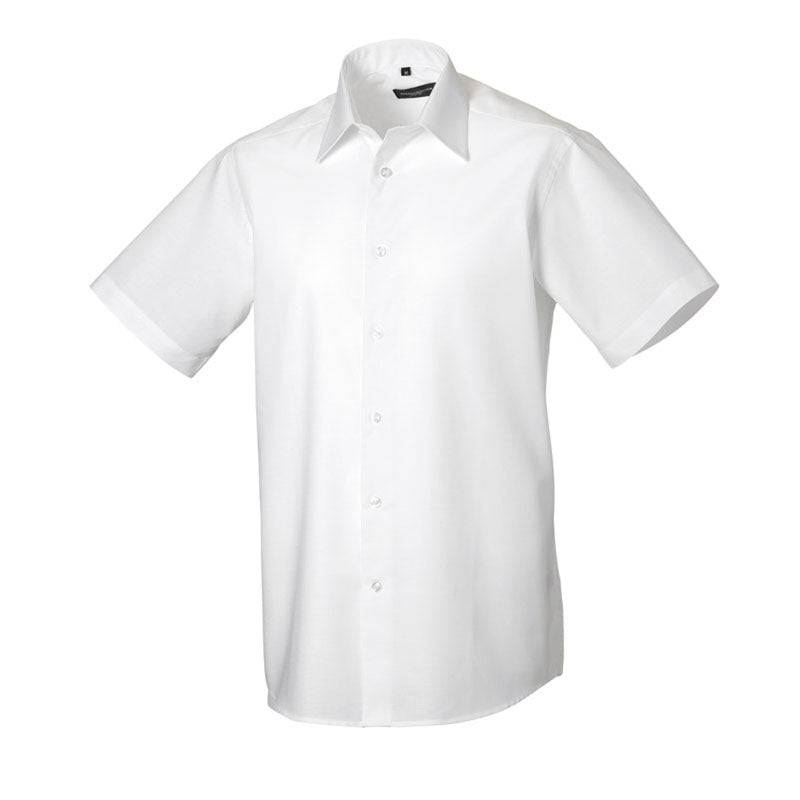 Russell Collection Short Sleeve Easycare Tailored Oxford Shirt