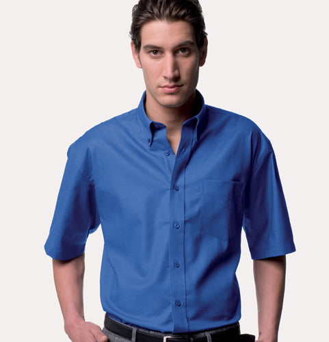 Russell Collection Mens Short sleeve Oxford shirt
