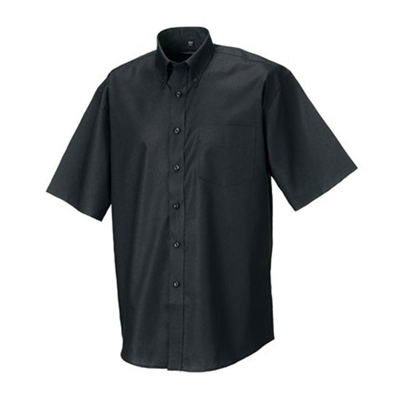 Russell Collection Mens Short sleeve Oxford shirt