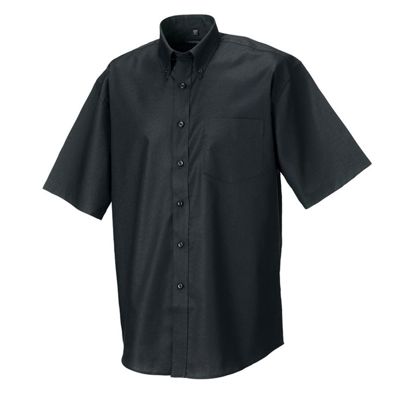 Russell Collection Mens Short sleeve Oxford shirt